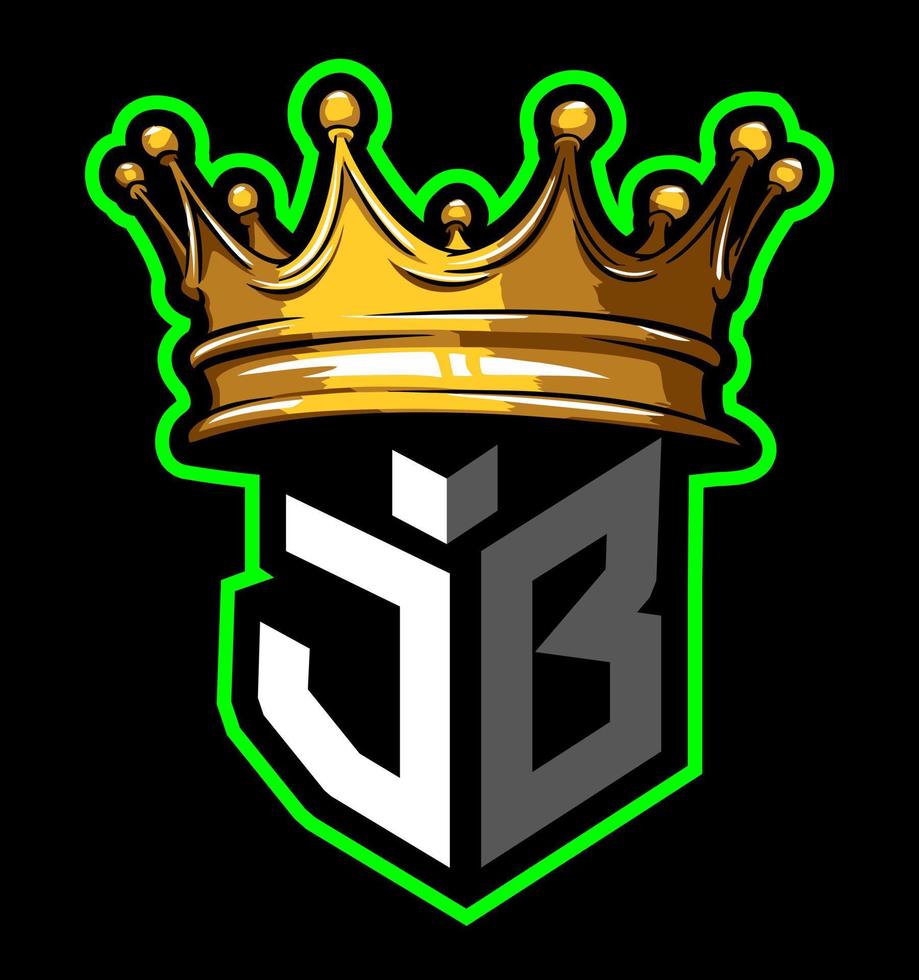 logo with a crown on it vector