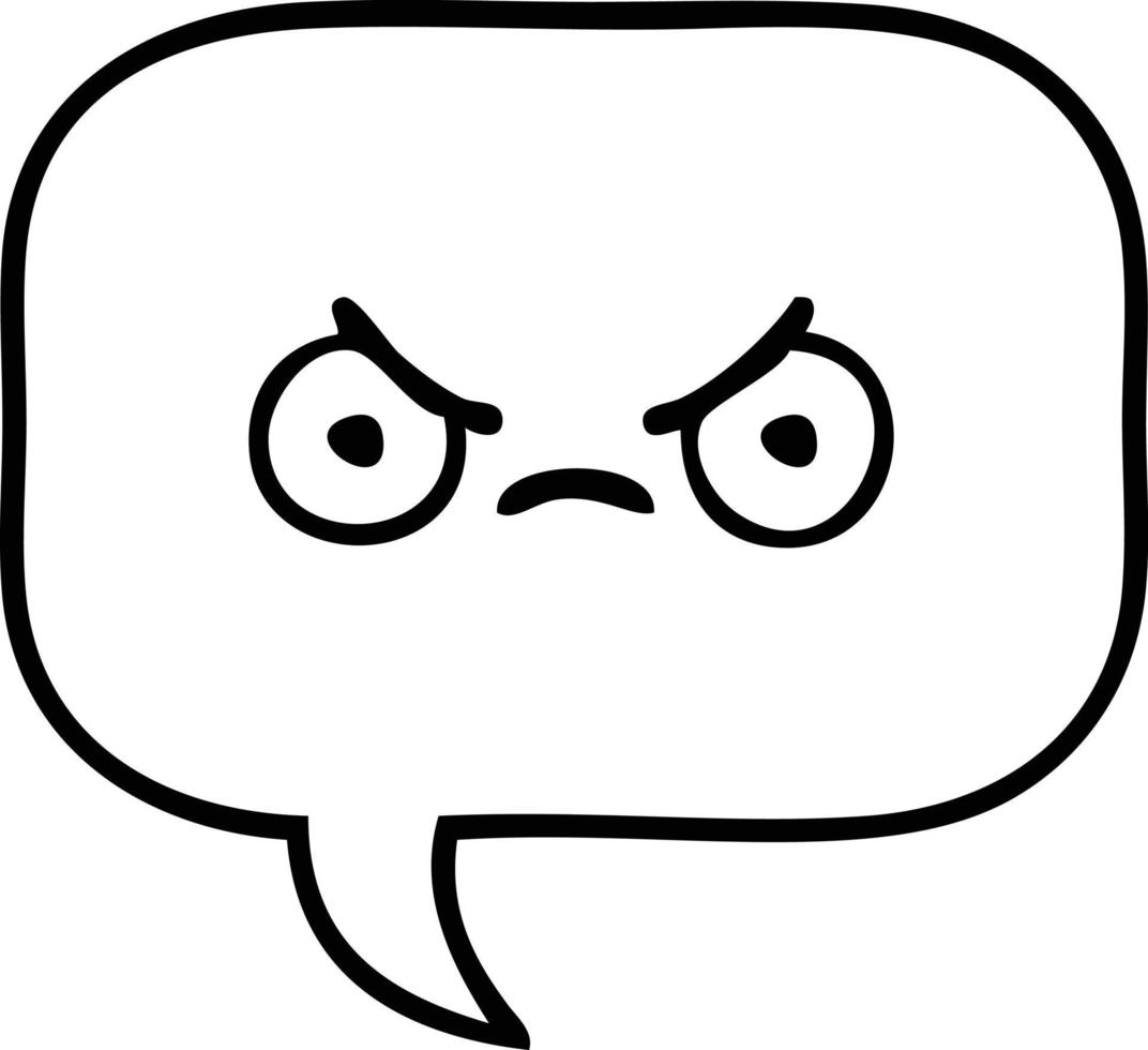 line drawing cartoon speech bubble vector