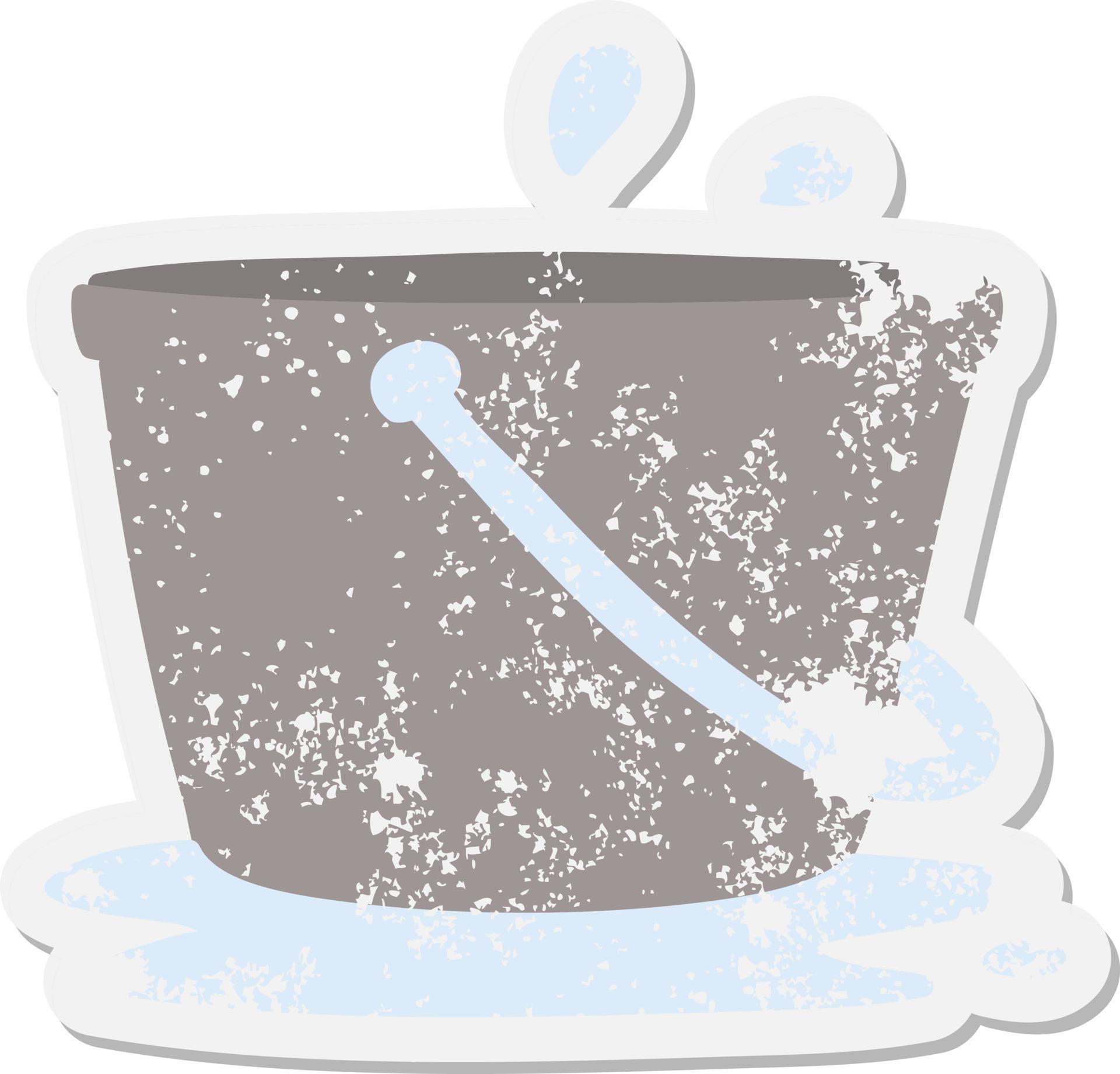 bucket of water grunge sticker 8676029 Vector Art at Vecteezy