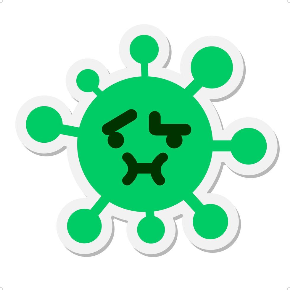 mistrustful virus sticker vector