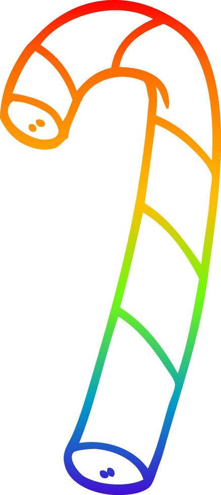 rainbow gradient line drawing cartoon pink candy canes vector