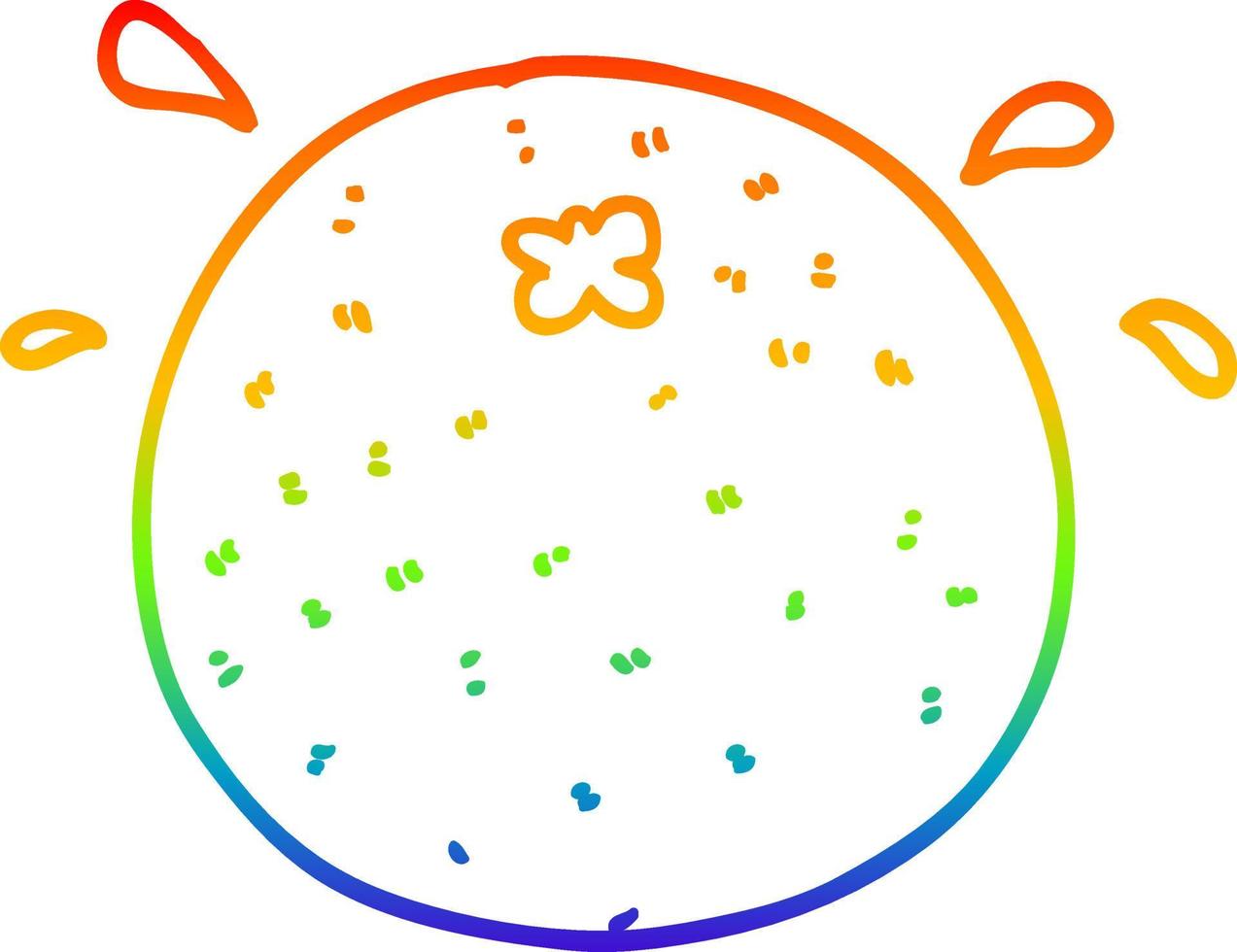 arco iris gradiente línea dibujo dibujos animados naranja vector