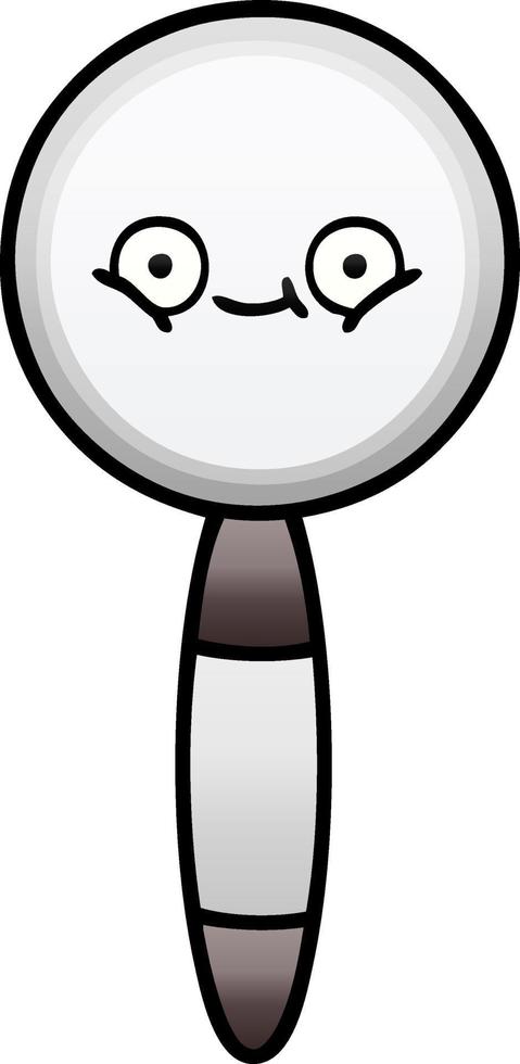gradient shaded cartoon magnifying glass vector
