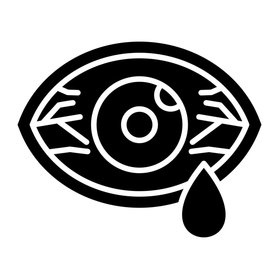 icono de glifo de conjuntivitis vector