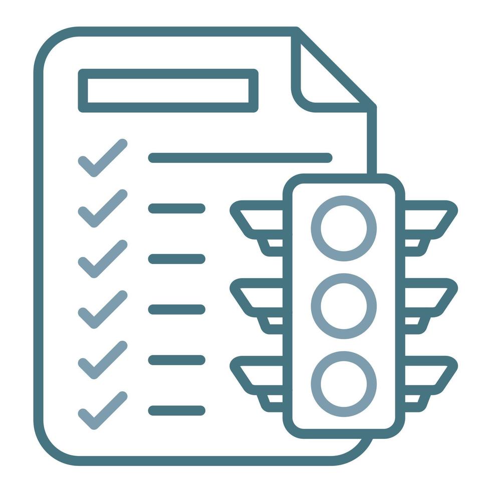 Project Progress Line Two Color Icon vector