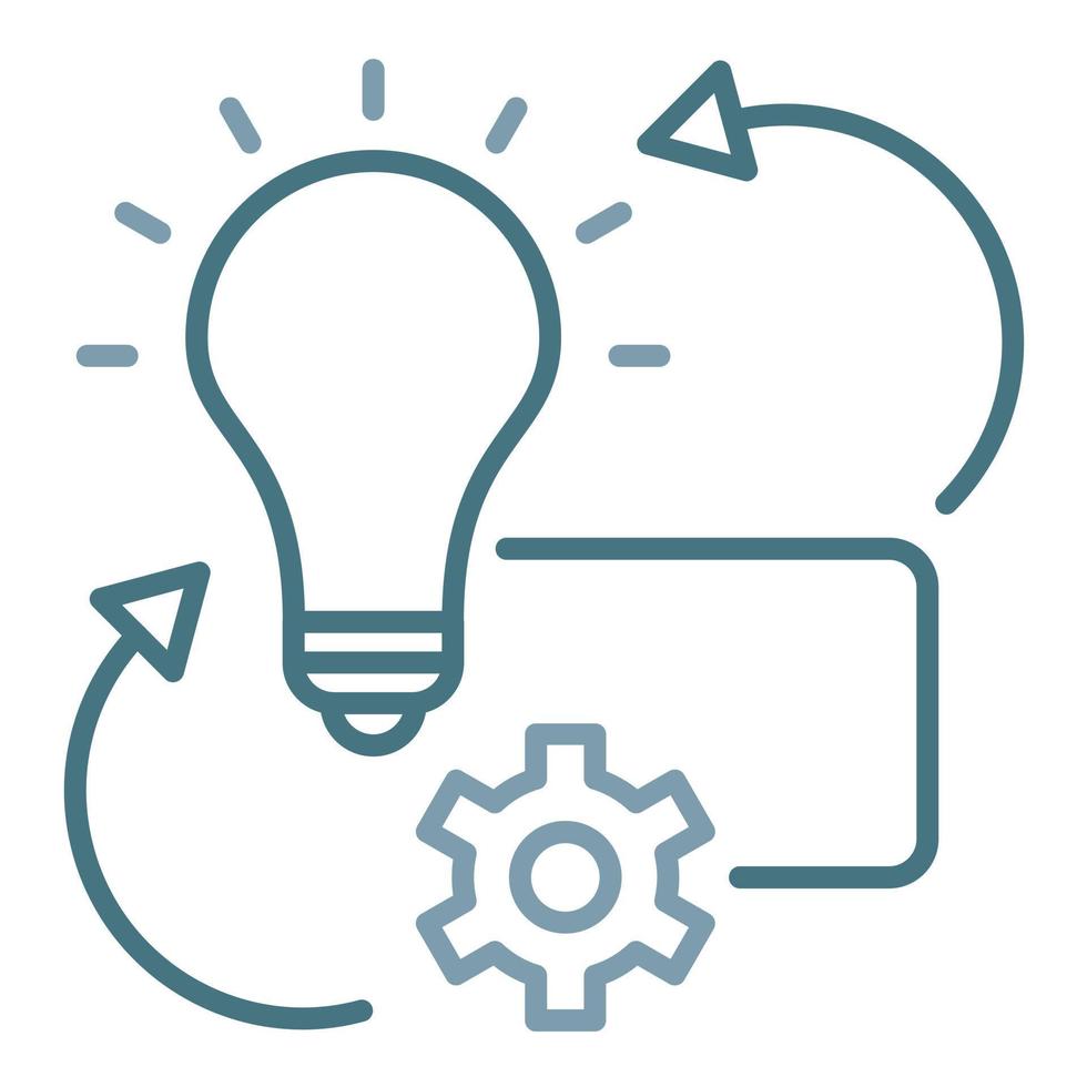 Project Implementation Line Two Color Icon vector