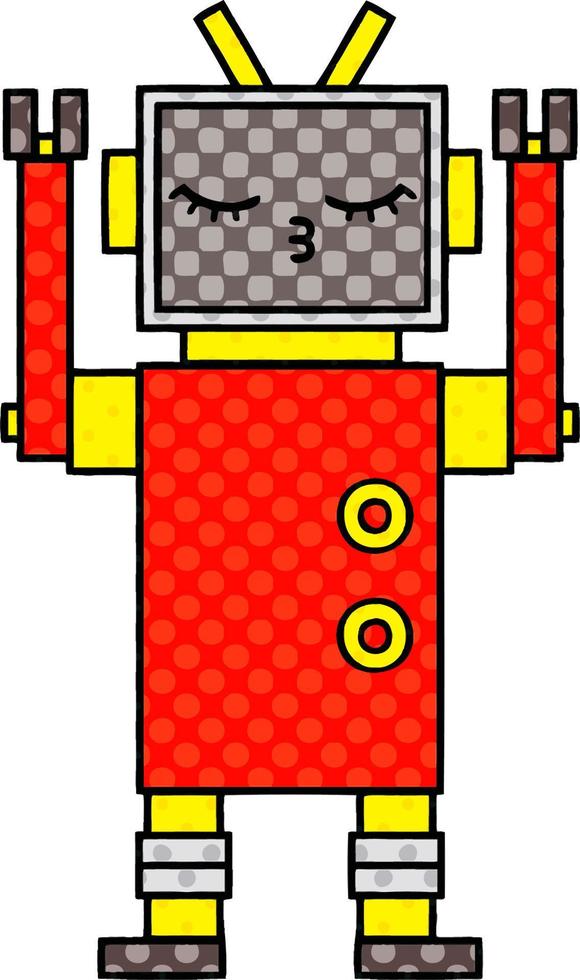comic book style cartoon robot vector