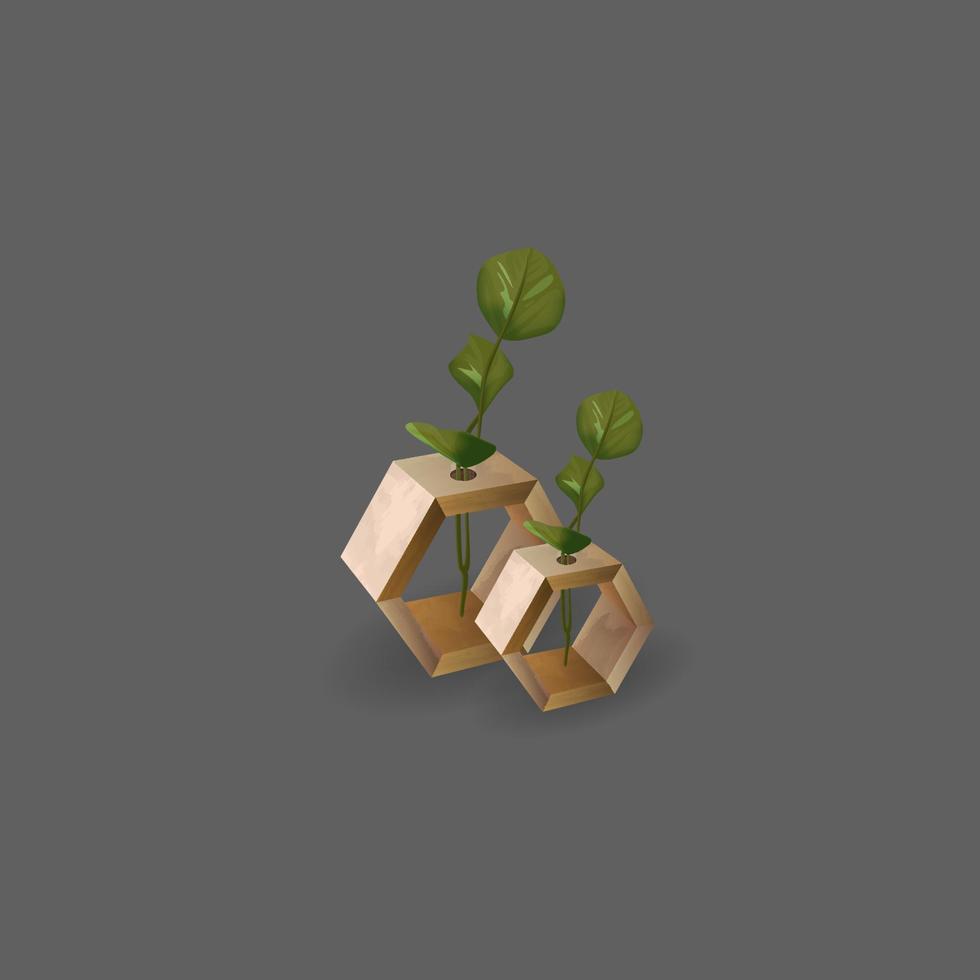 minimalist beautiful pot  Vase vector