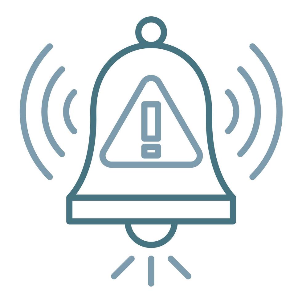 Warning Alarm Line Two Color Icon vector