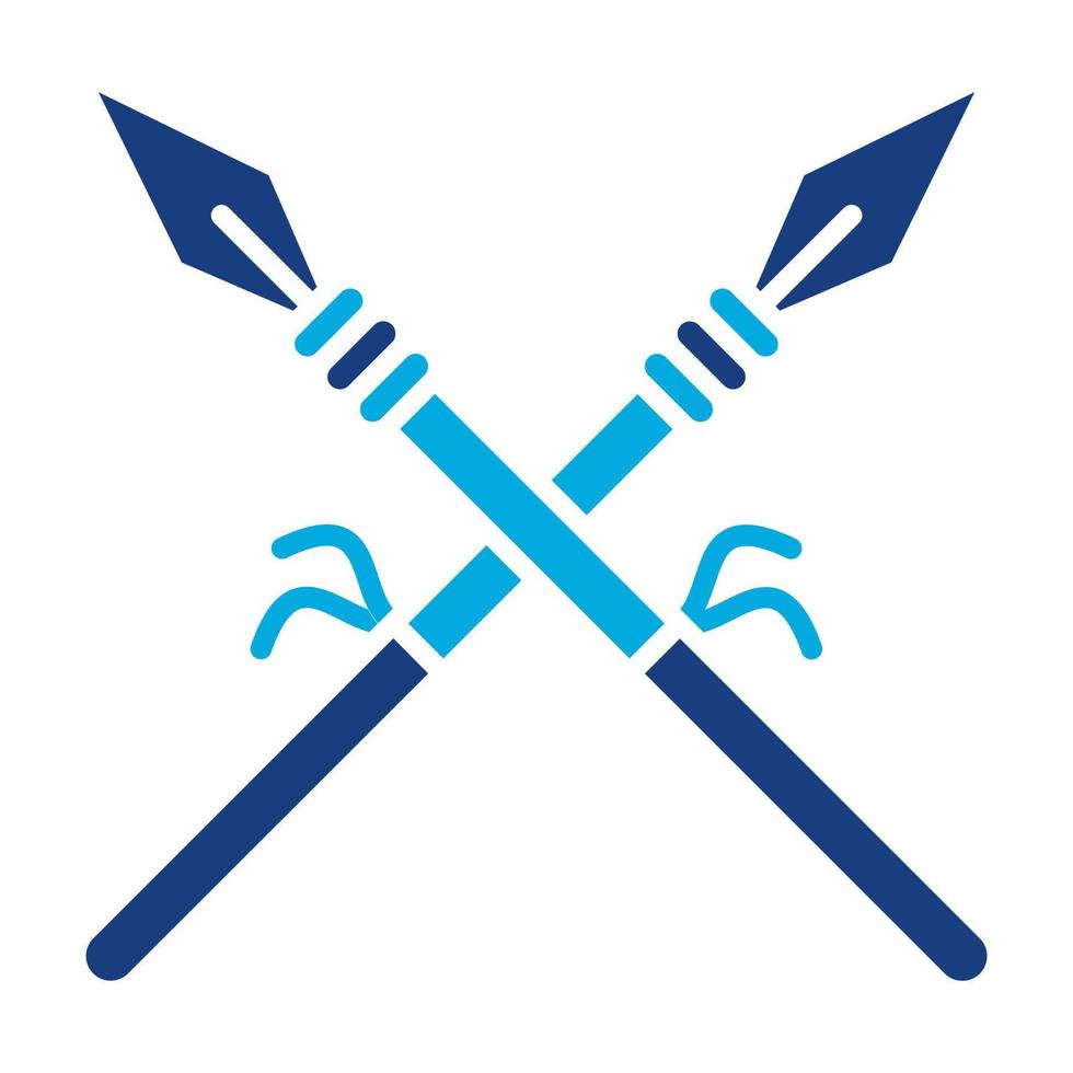 Lance Glyph Two Color Icon vector