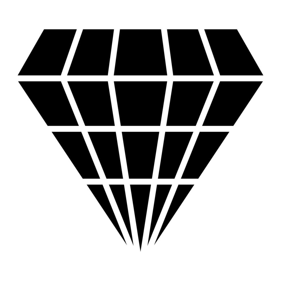 icono de glifo de diamante vector