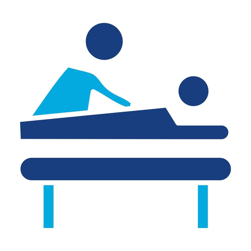 Massage Therapist Glyph Two Color Icon vector