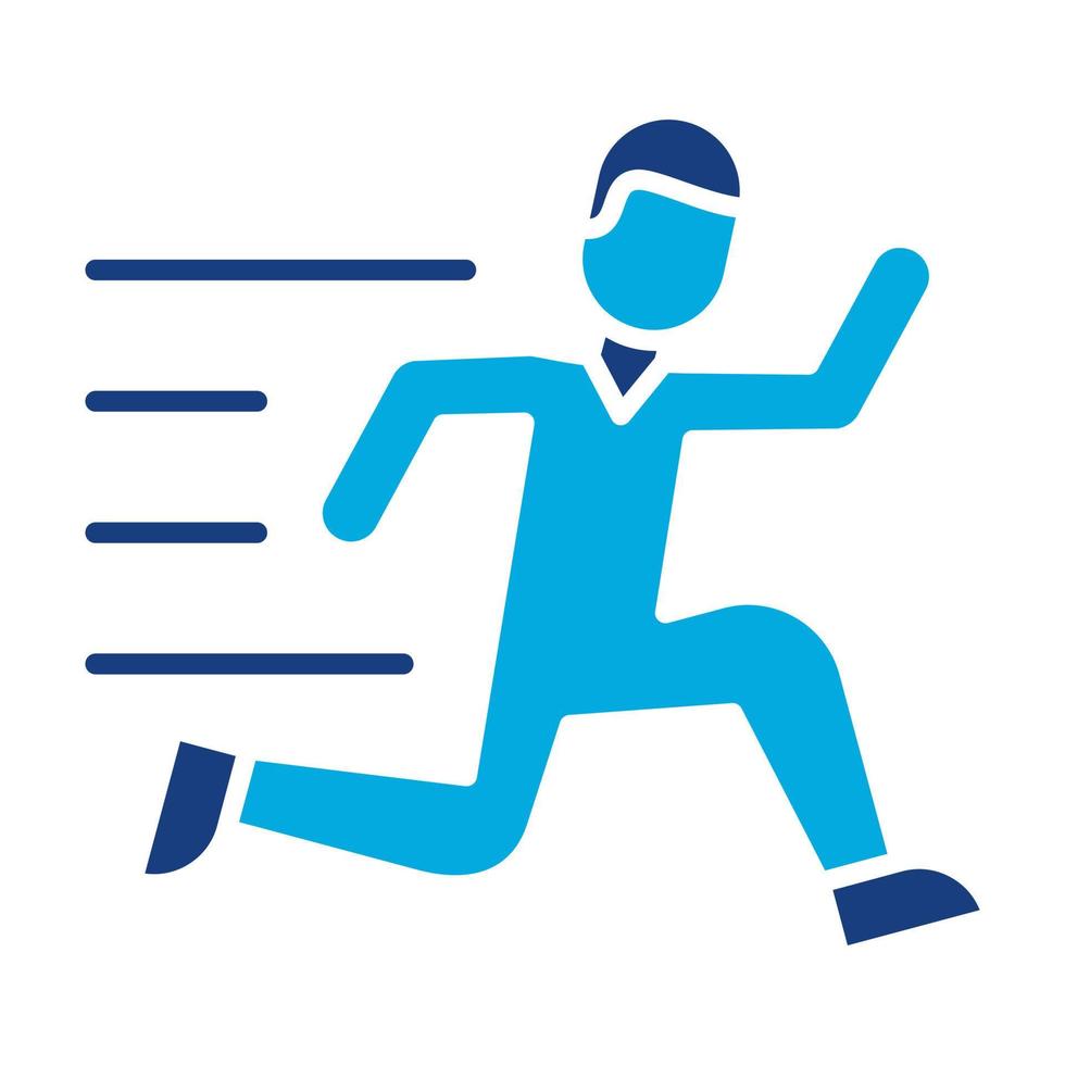 icono de dos colores de glifo de atletismo vector