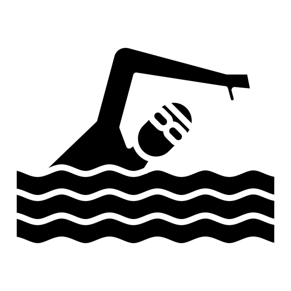 Swimming Glyph Icons vector