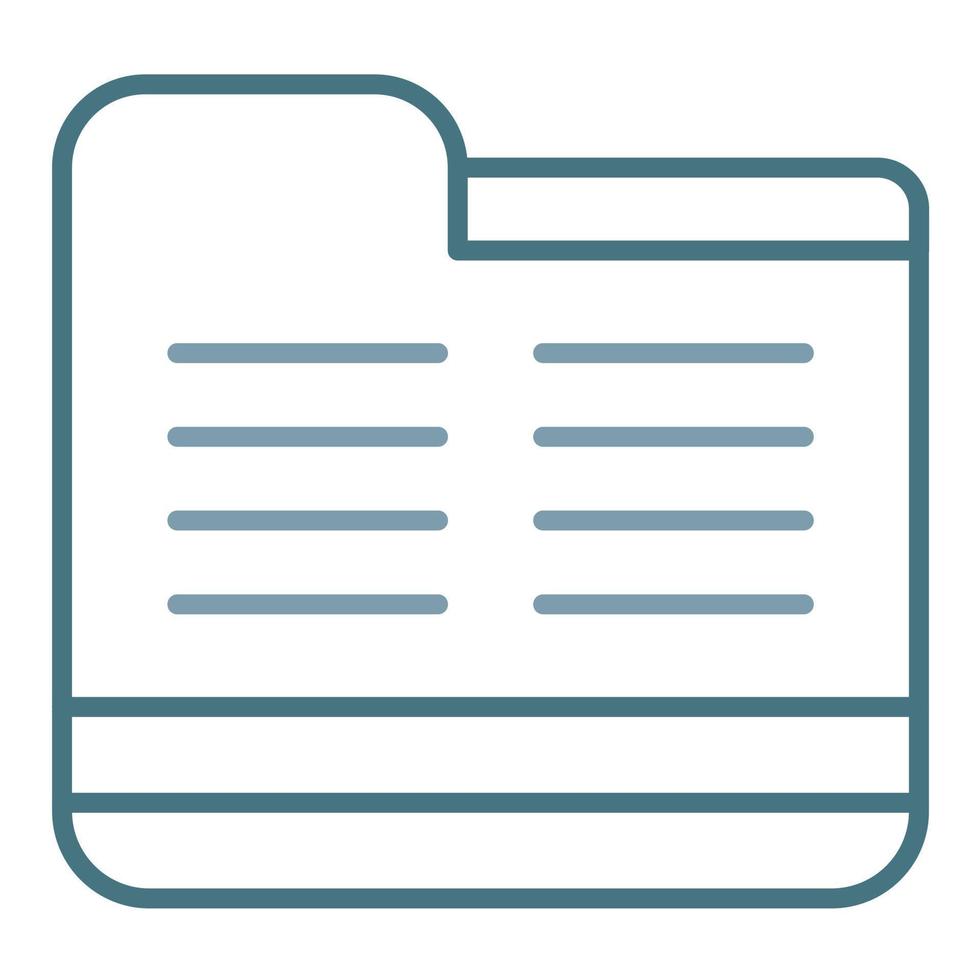 Folder Line Two Color Icon vector