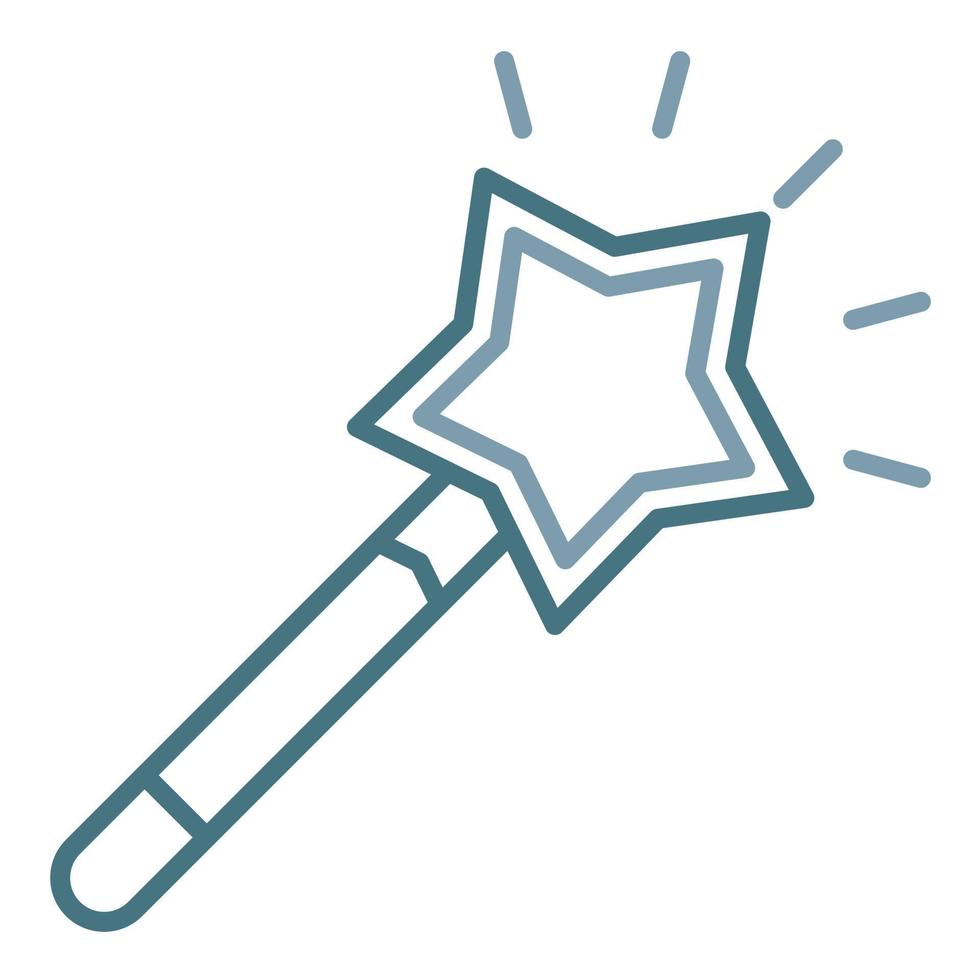 Magic Wand Line Two Color Icon vector