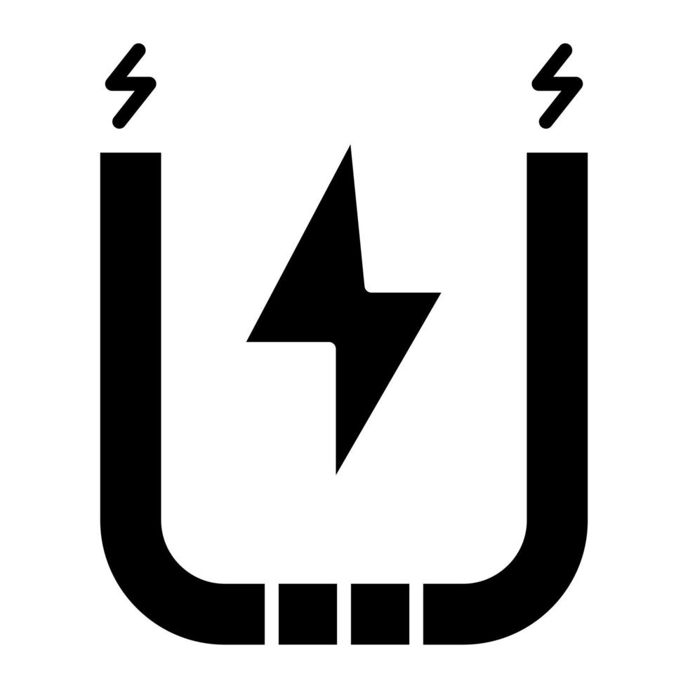 Magnet Glyph Icon vector