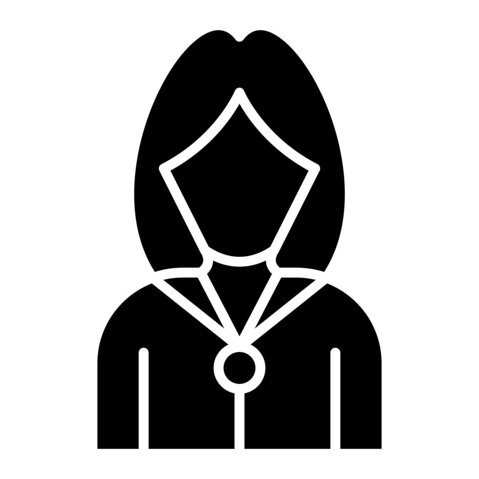 icono de glifo de recepcionista vector