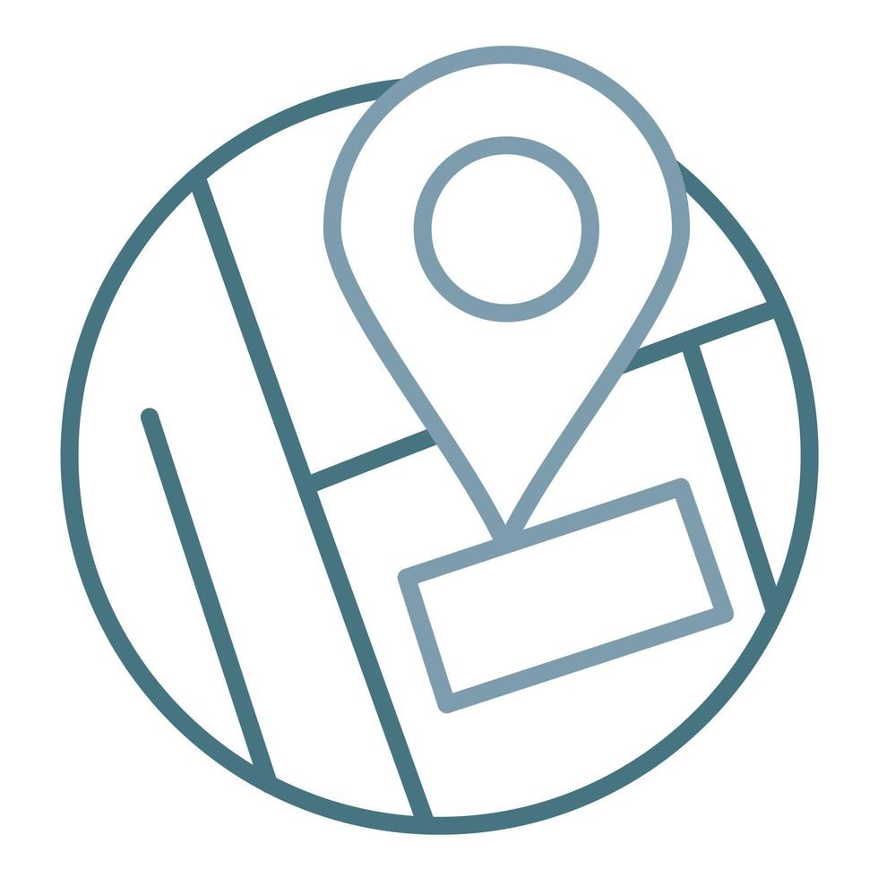 Location Marker Line Two Color Icon vector
