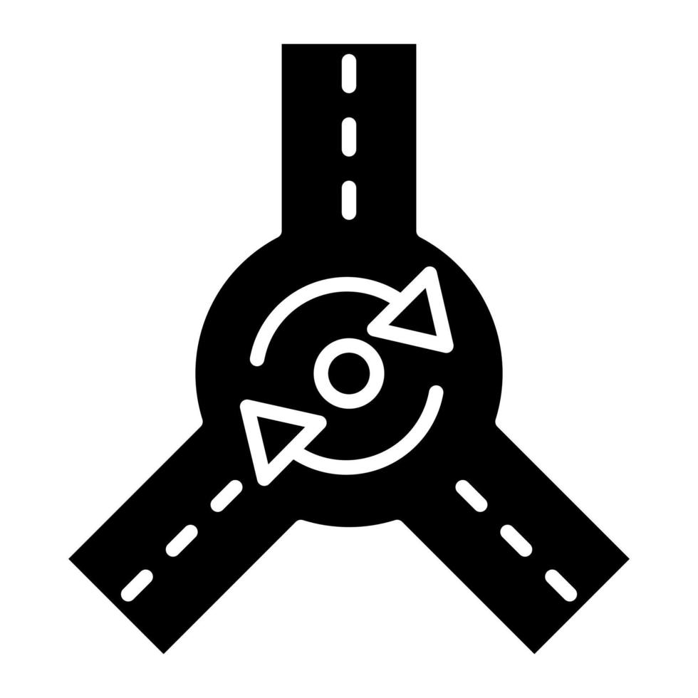 Roundabout Glyph Icon vector