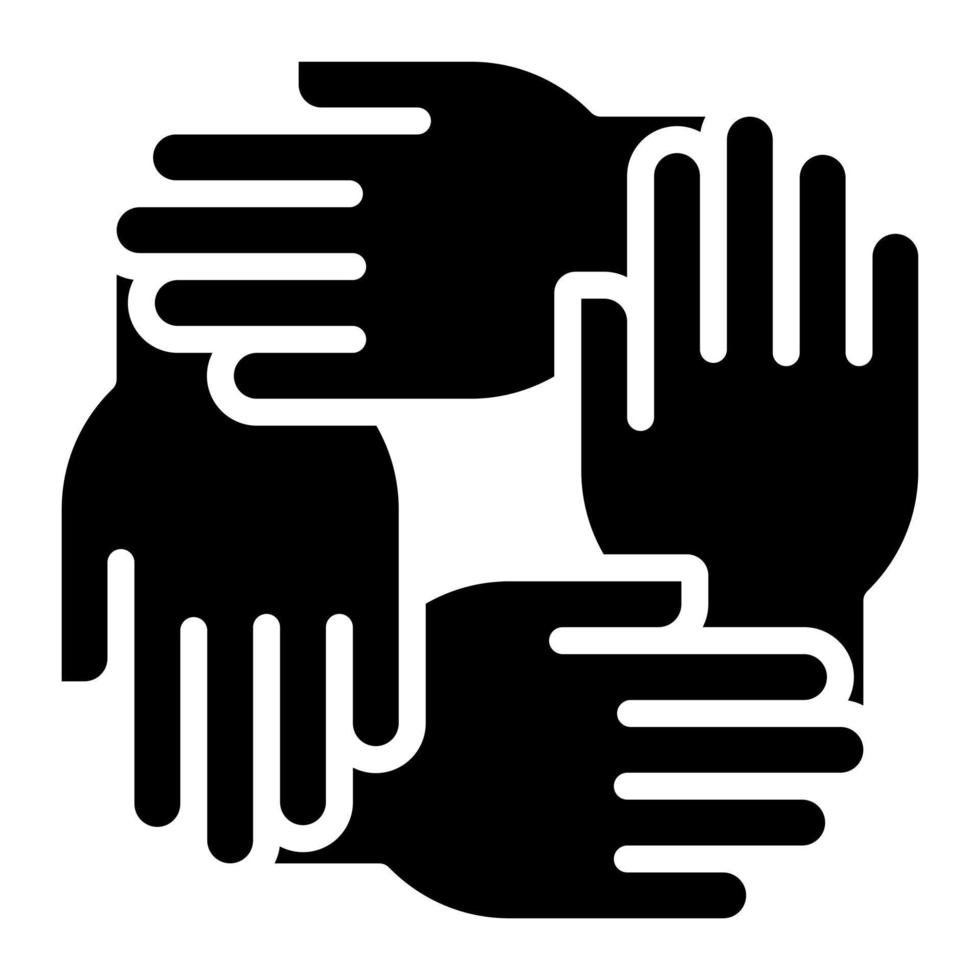 Teamwork Glyph Icon vector