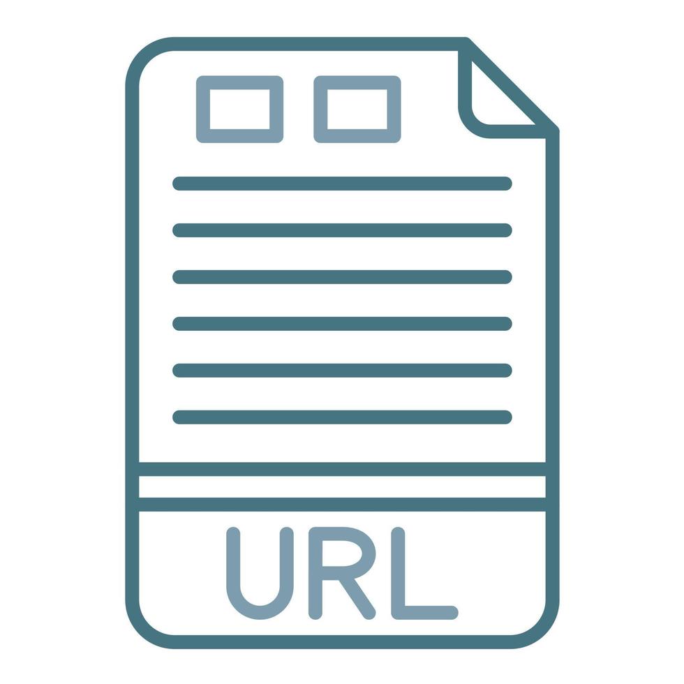 URL Line Two Color Icon vector