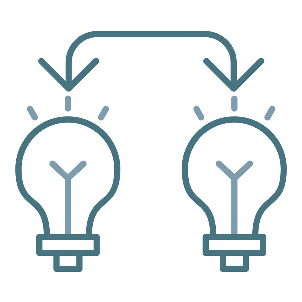 Exchange Ideas Line Two Color Icon vector