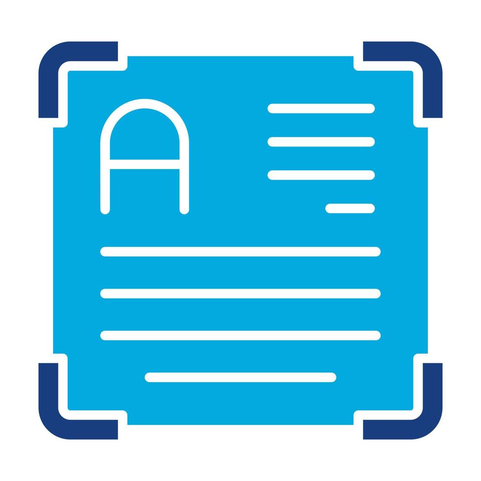 editor de texto glifo icono de dos colores vector