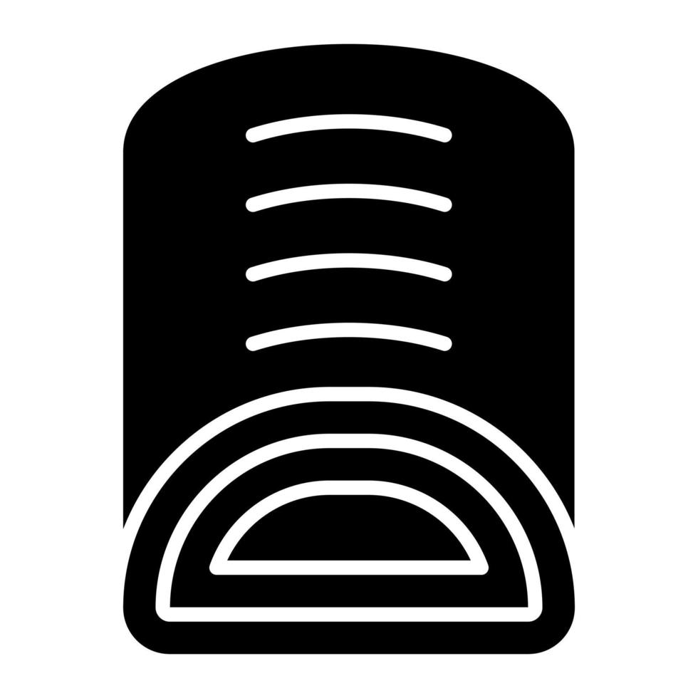 Swiss Roll Glyph Icon vector