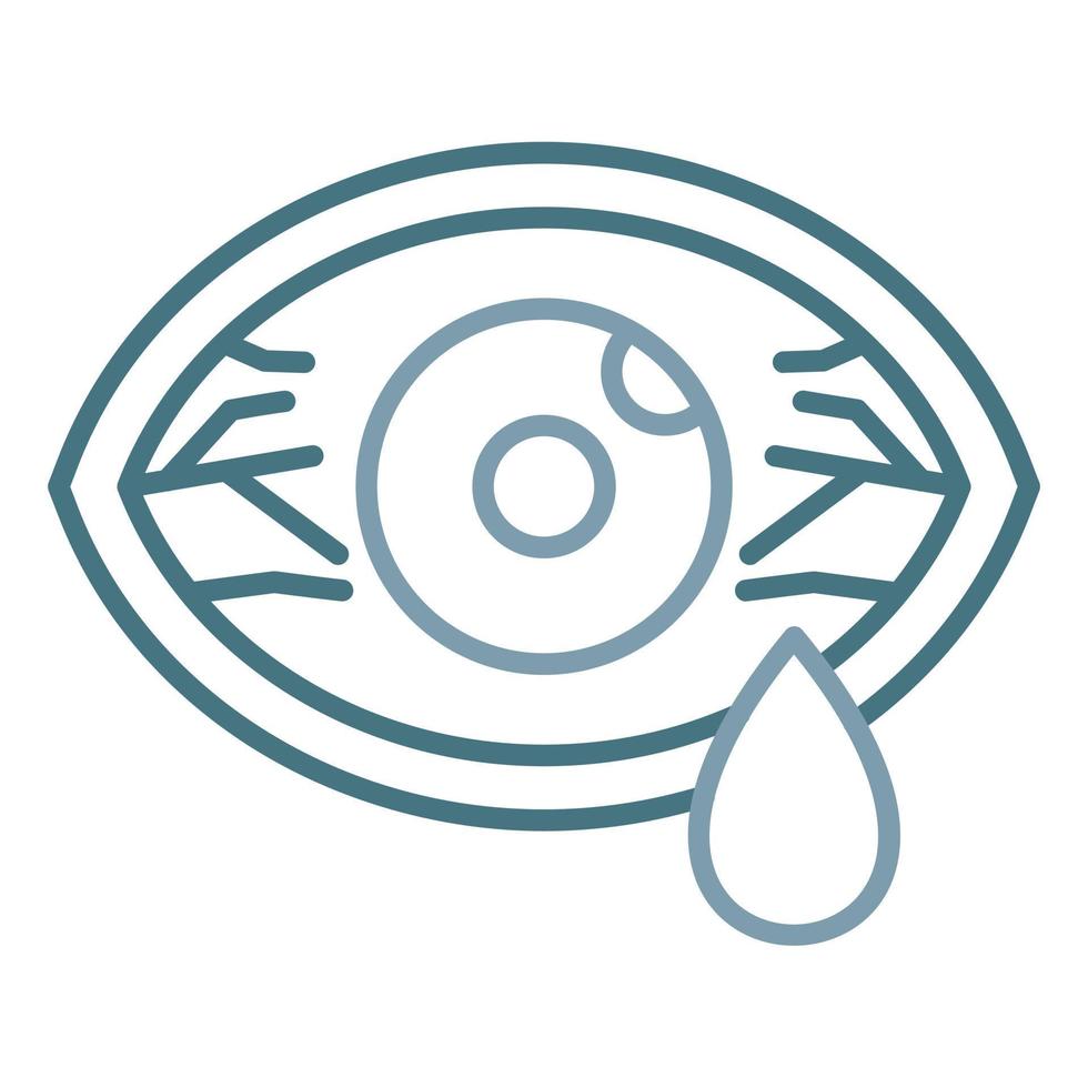 Conjunctivitis Line Two Color Icon vector