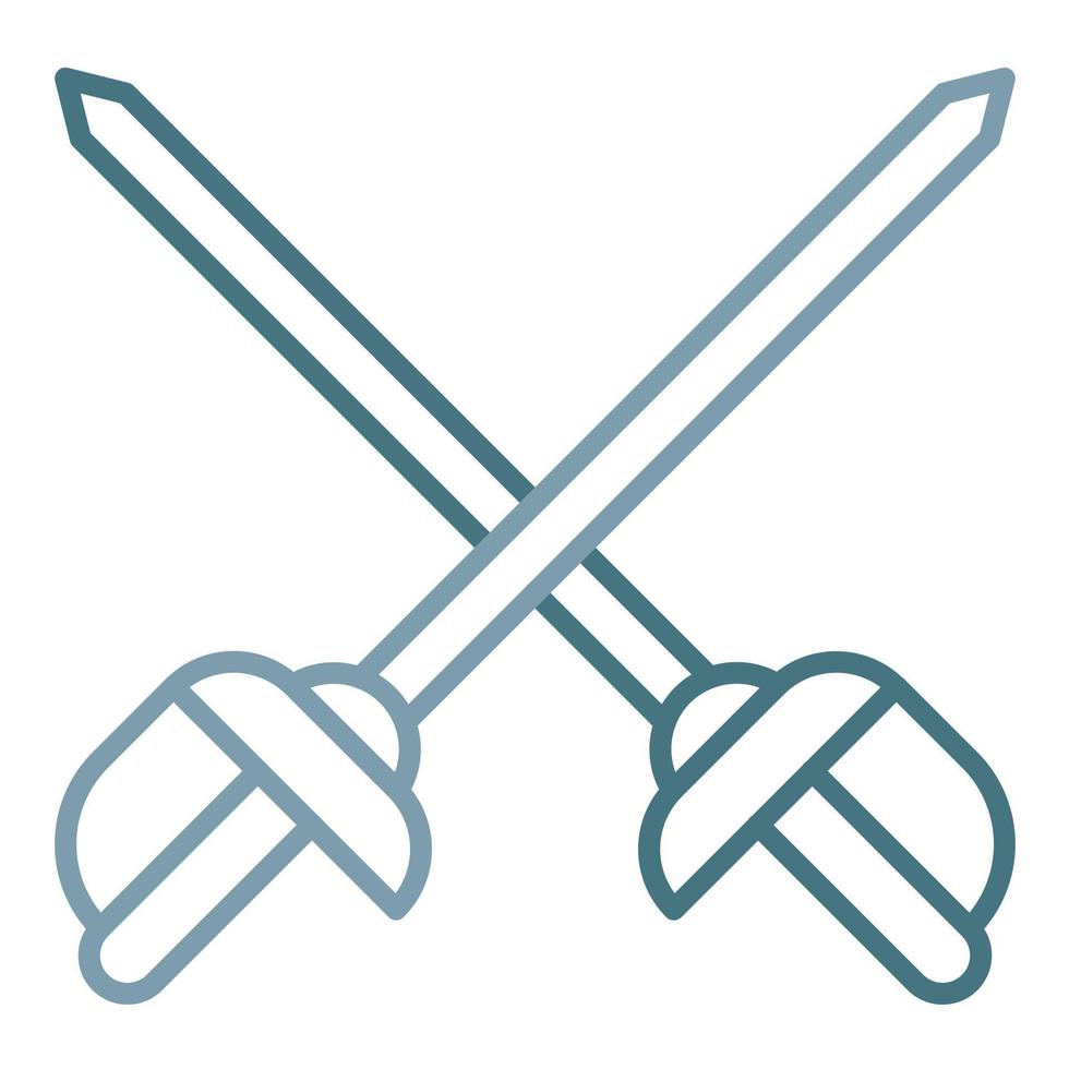 Rapier Line Two Color Icon vector