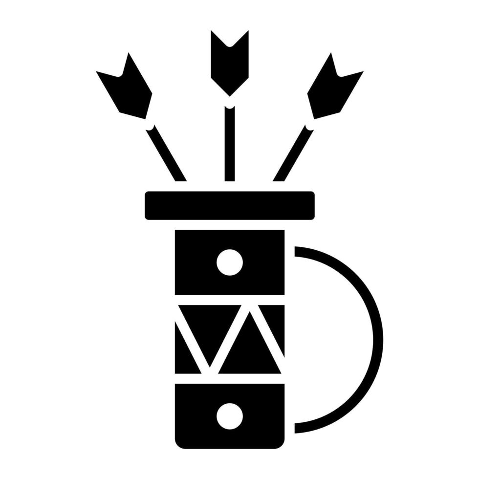 Quiver Glyph Icon vector