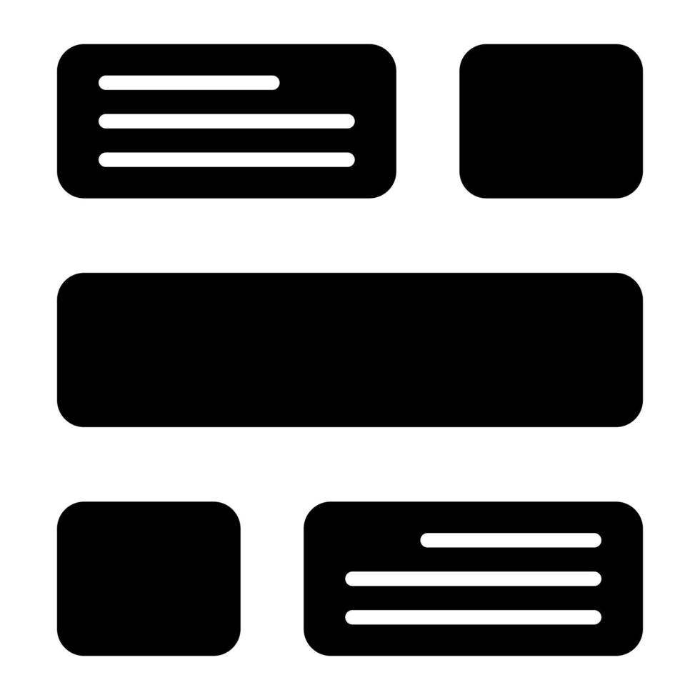 Website Layout Glyph Icon vector