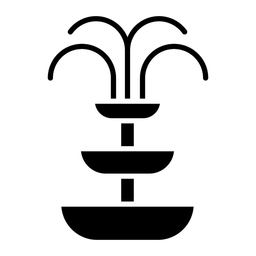 Fountain Glyph Icon vector