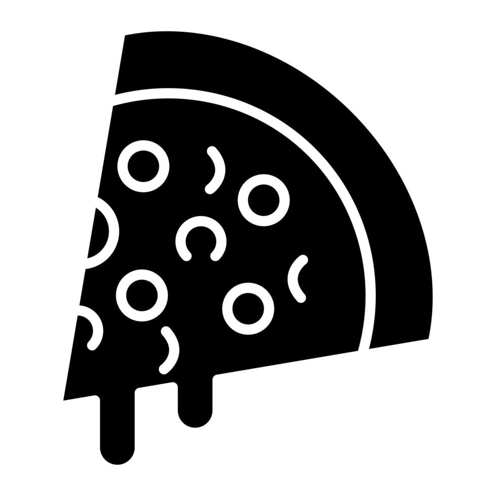 Pizza Glyph Icon vector