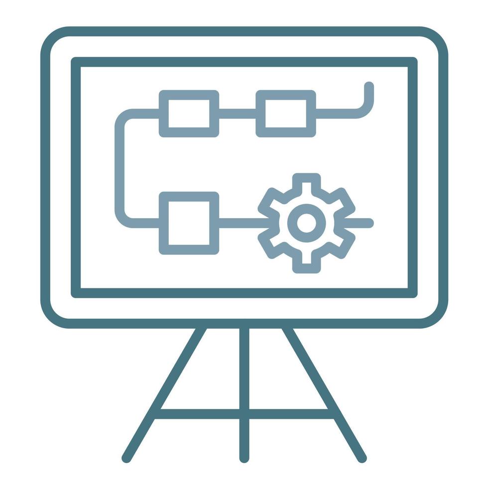Strategy Line Two Color Icon vector