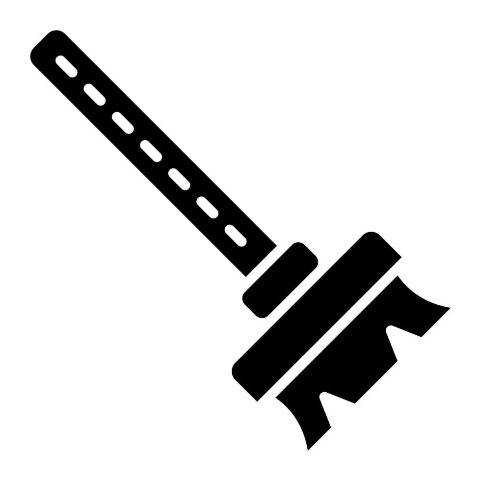 Broom Glyph Icon vector