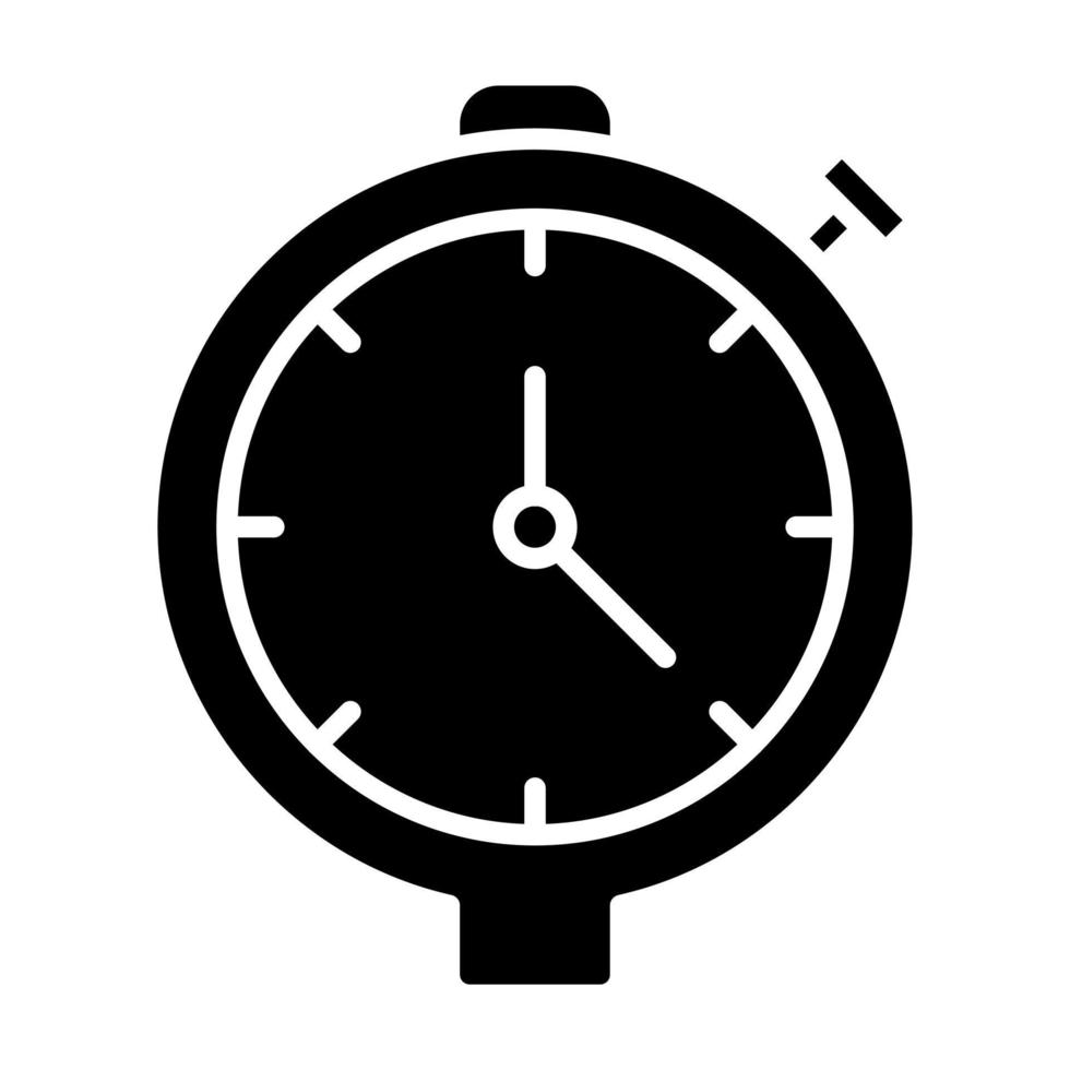 Stopwatch Glyph Icon vector