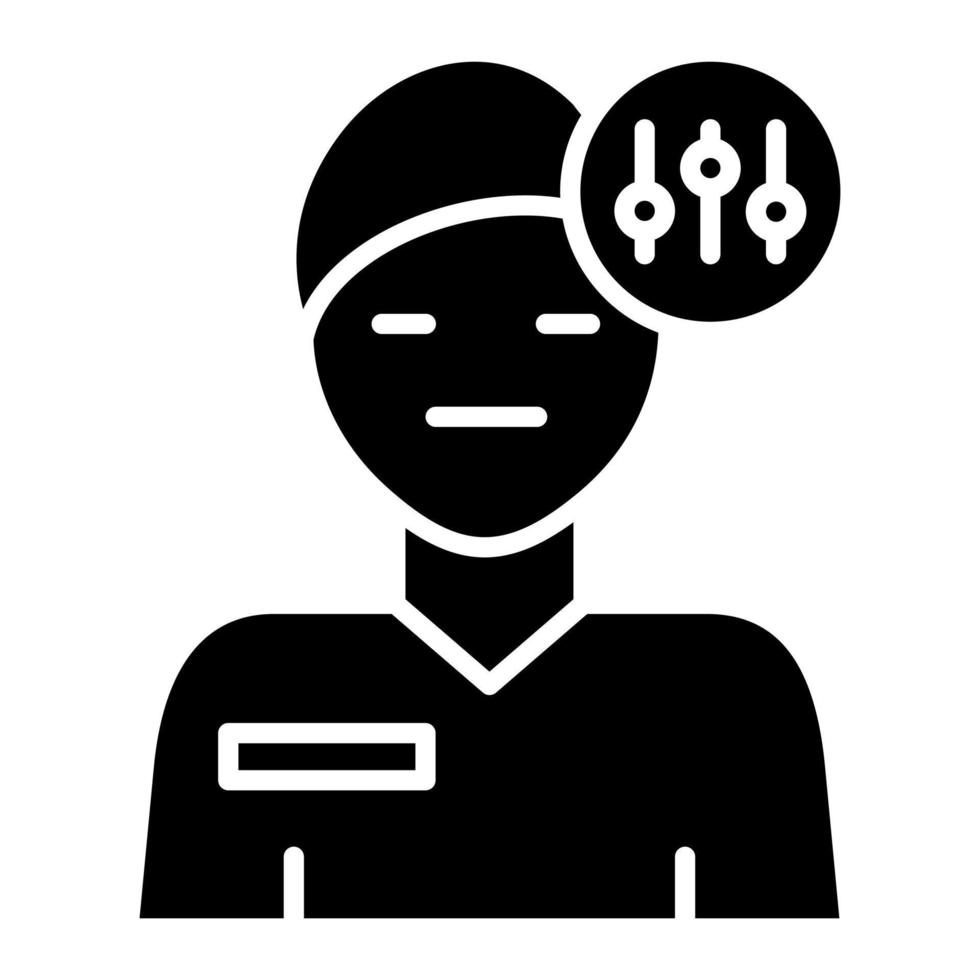 Self Control Glyph Icon vector