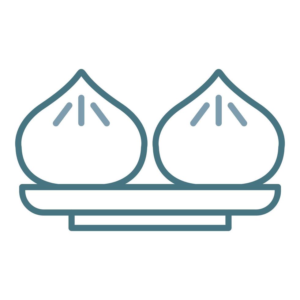 Dumplings Line Two Color Icon vector