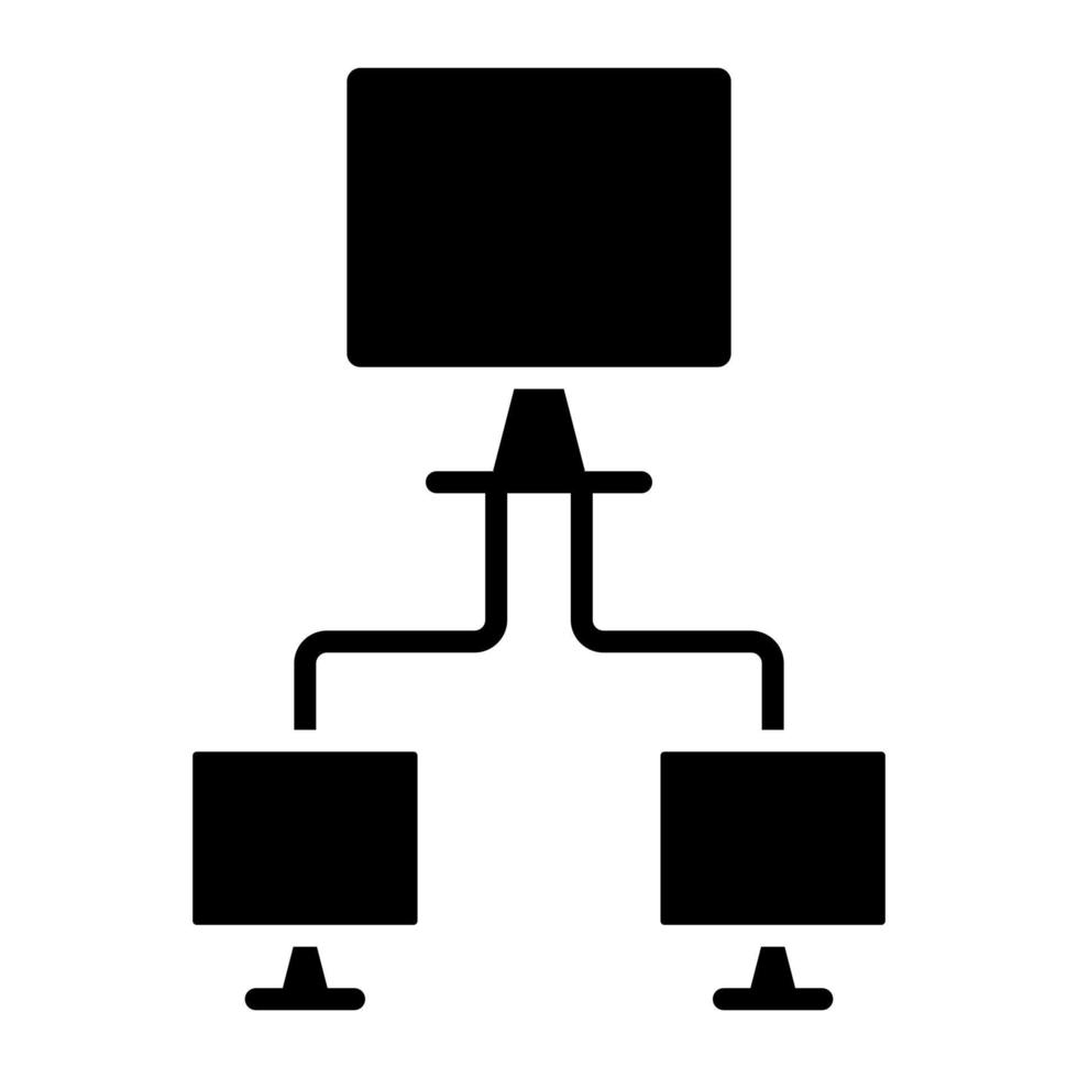 Computer Networking Glyph Icon vector