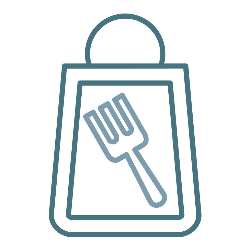 Take Away Line Two Color Icon vector