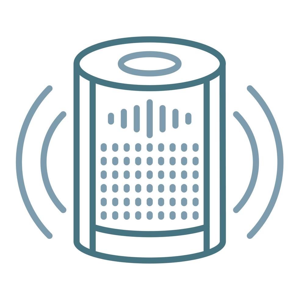 Smart Speaker Line Two Color Icon vector