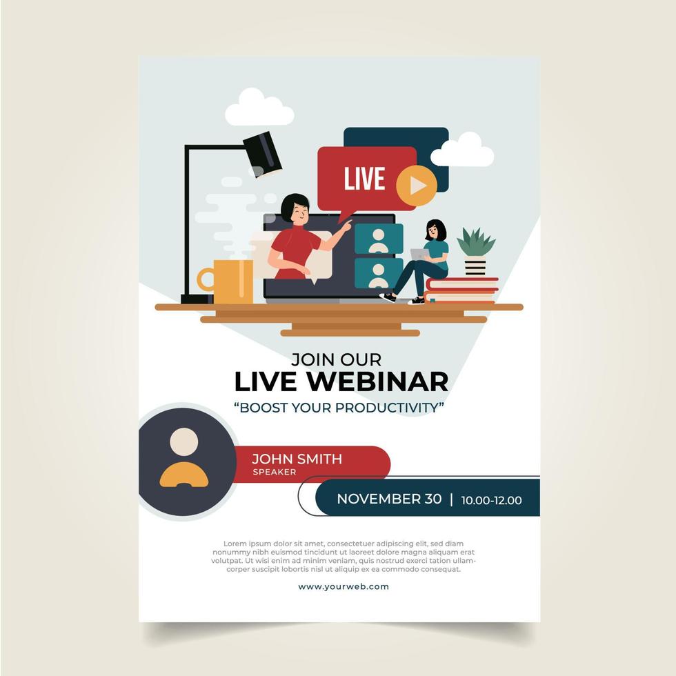 Webinar Poster Template vector