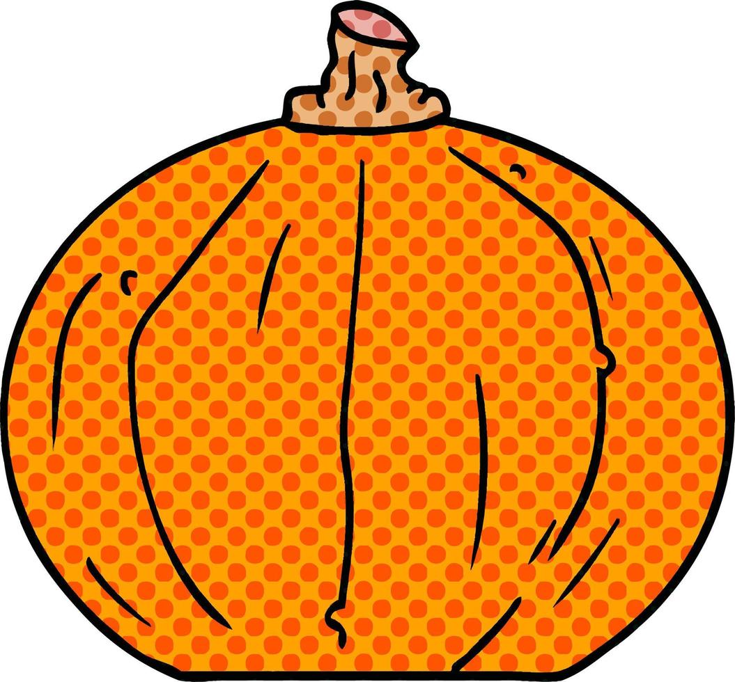 cartoon doodle of a pumpkin vector