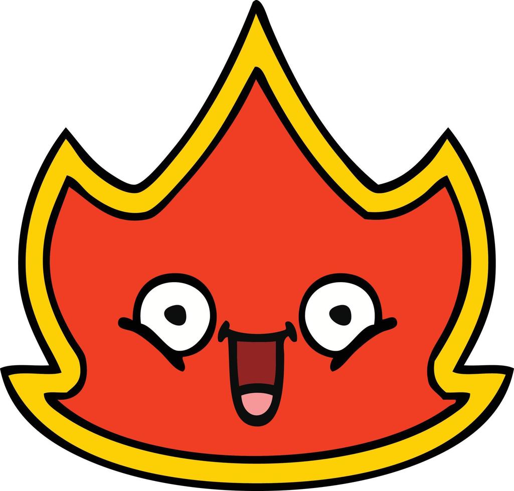 cute cartoon fire vector