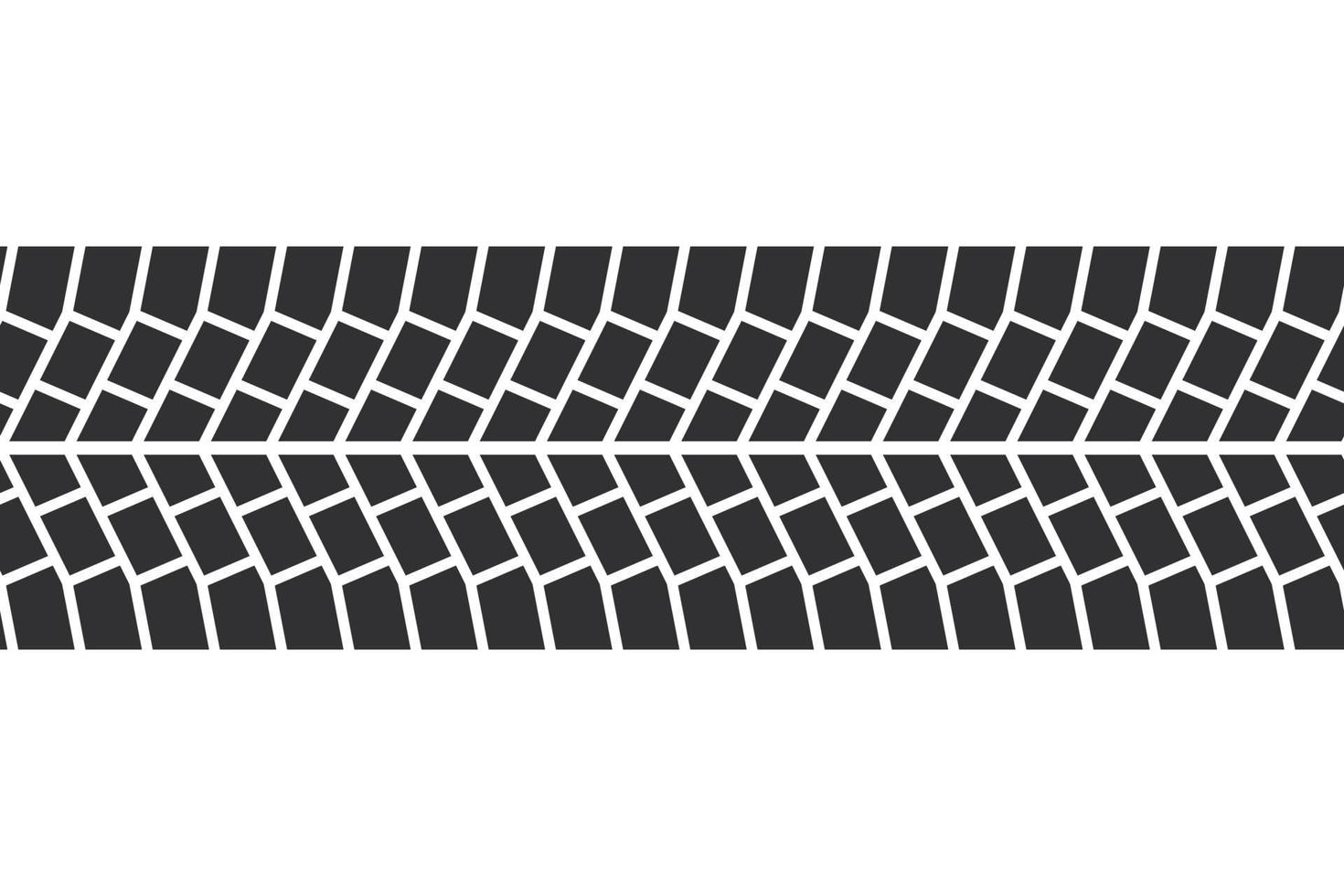 Auto tire tread seamless elements. Car tire patterns, wheel tyre tread track. Tyre print. Set of vector illustrations isolated on white background