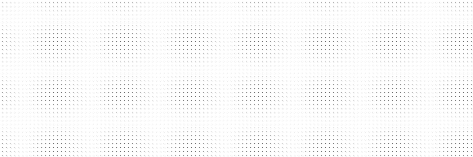 Dotted grid seamless pattern for bullet journal. Black point texture. Black dot grid for notebook paper. Vector illustration on white background