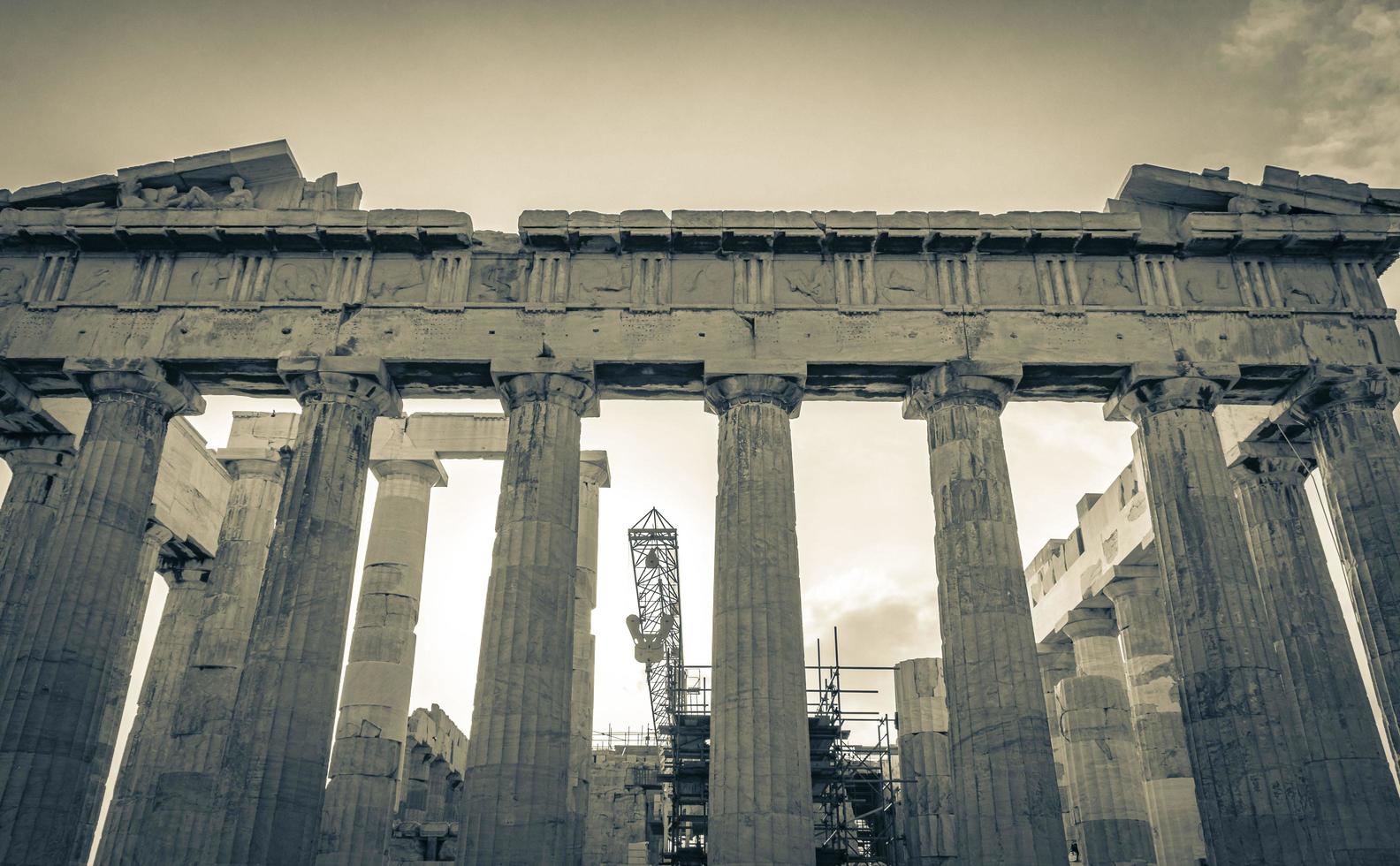 Athens Attica Greece 2018 Acropolis of Athens ruins Parthenon Greeces capital Athens in Greece. photo