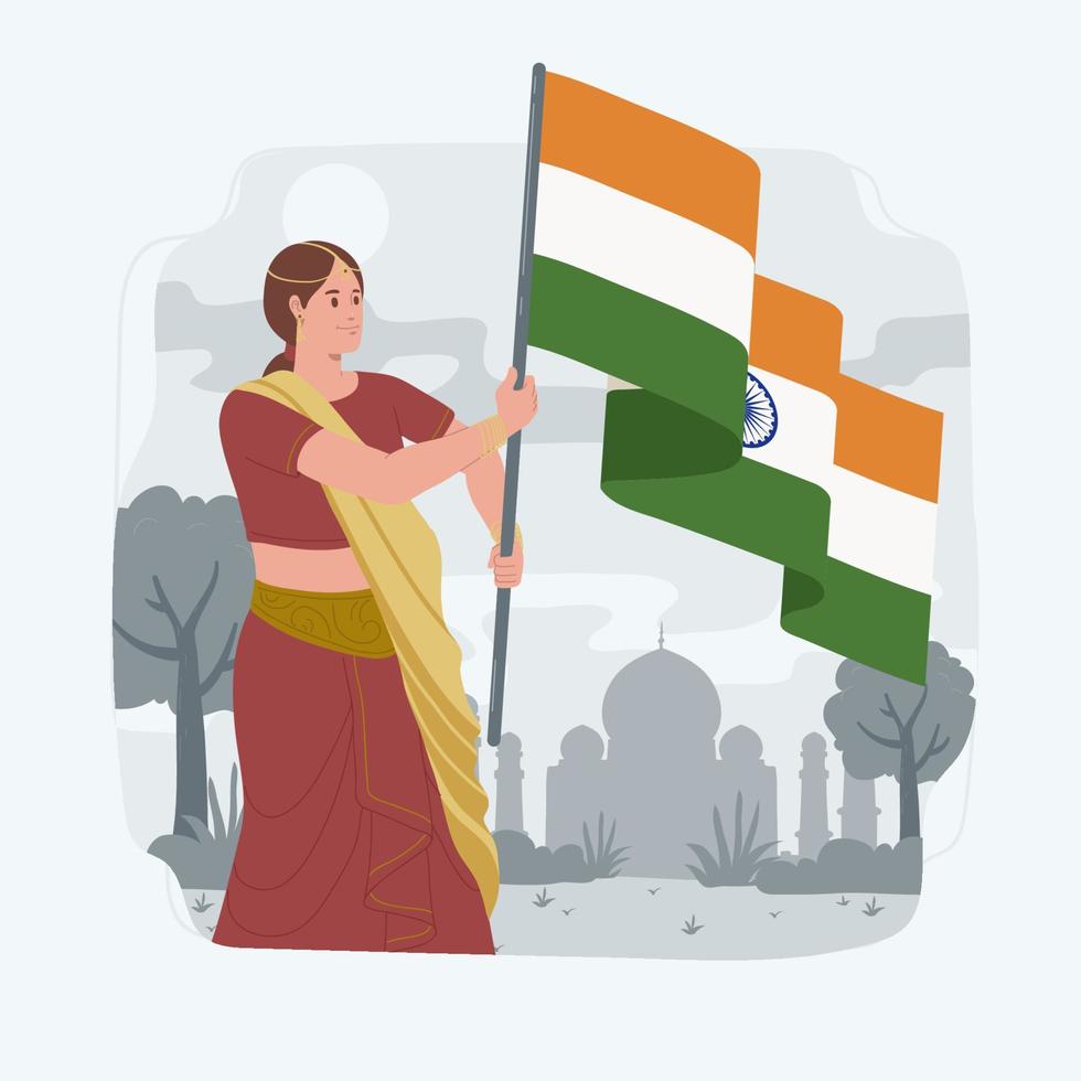 concepto del día de la independencia de la india vector